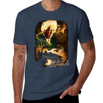 Classic Agatha Christie Miss Marple Design Tshirt Daily Casual Short Sleeve Tee Shirt L black