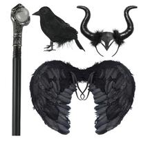 Piktuolės Helovino mergaičių princesės suknelė: Vaiduoklės Nuotakos Ragana Vampyro Kostiumas One Size black