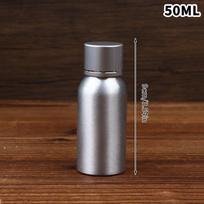 30/50/60/100/120/150/200/250ml aliuminio buteliukas su dangteliu Kosmetikos daugkartinio naudojimo buteliukai Sidabrinis dangtelis Aliuminio indelis Kelioninis buteliukas 50ML
