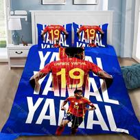 Žvaigždės Futbole Antklodės Užvalkalas Pagalvės Užvalkalas Patalynės Komplektas Suaugusiam Berniukui Mergaitei Y-Yamal Miegamojo Dekoras Vaikų Dovana Viengulis Dvigulis Dydis 150*200cm/59x79in Single/Twin 3pcs