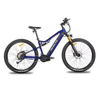 Hedatx Tx19 Full Suspension E‑Mountain Bike,1000W Motor,48V 19.2Ah Battery,29 ×2.4 Tire,27‑Speed Hydraulic Disc Brake Adult Off‑Road Ebike TX19-1000W48V19.2Ah-Blue-TT