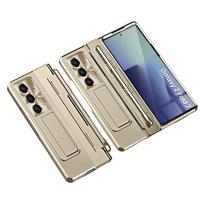 Samsung Galaxy Z Fold7 5G Stand Case with Hinge Protection, Glass and Stylus - Gold