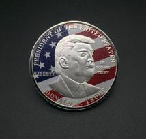 JAV prezidento Trumpo proginė moneta Sidabrinė moneta Trump auksinė moneta Amatai 4cm įvairiaspalvis