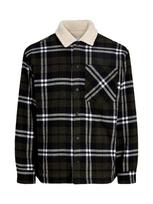 Jack & Jones Junior Flisinis džemperis 'JJZac' tamsiai žalia / juoda / balta