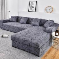 L formos kampinis sofa, ilga sofa, sofa, elastinga sofos užvalkalas, tamprus sofos užvalkalas svetainei 4-seater 235-300cm