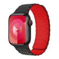 Magnetinis silikoninis dirželis Apple Watch Ultra 2 apyrankei 46 mm 49 mm 45 mm 41 mm apyrankė Correa 40 mm 44 mm 38 mm 42 mm iWatch Series 10 9 8 SE 42mm 44mm 45mm 49mm black