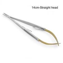 14 cm / 16 cm Castroviejo adatų laikiklis Dantų ortodontinių implantų dantų adatų laikikliai Odontologo įranga 14cm straight head sidabras