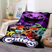 3D spausdinta antklodė kūdikiui CATNAP DOGDAY Animacinis filmukas Besišypsantis Critters Babes Kilimas Itin minkštas šiltas miegamojo svetainės miegamojo sofa-lova Automobilis 75x100CM 30x40nch purple