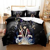 3D spausdintas „Gorillaz“ muzikos grupės patalynės komplektas berniukams ir mergaitėms, dvigulė lova, dvigulė lova, antklodės užvalkalas, pagalvės užvalkalas, vaikams, suaugusiems, namų tekstilė 70x133cm 2pcs gray