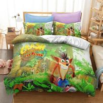 3D Spausdintas Crash Bandicoot Patalynės Komplektas Žaidimo Animacinis Antklodės Užvalkalas Dvigulas Twin Pilnas Karalienė Karalius Suaugusiems Vaikams Lovos Patalynė Antklodės Užvalkalas 70x133cm 2pcs