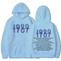 Taylor Ers r 0 Ccert Crewc Swift 1989 Moteriškas Unisex Džemperis su gobtuvu XS šviesiai mėlyna spalva