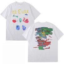 Britų roko grupė The Cure In Between Days 1985 m. marškinėliai Unisex 90-ųjų Vintažiniai Punk Gotiški trumpomis rankovėmis marškinėliai 100% medvilnės marškinėliai S white