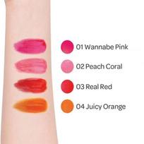YADAH Būk mano lūpų dažai (4 spalvos) 4g, Wannabe Pink/ Persiko koralų/ Tikra raudona/ Sultingai oranžinė, Drėkinantis, Korėjietiška kosmetika, Kbeauty Peach Coral beige