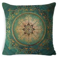 Bohemiškas mandalos naktinio staliuko sofos pagalvės užvalkalas Amerikietiško vintažinio lino mesti pagalvės užvalkalas 45 * 45 pillowcase + pillow core