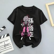 Dragon Ball GOKU Bulma Anime Spausdiniai Marškinėliai Vyriški ir Moteriški Trumpomis Rankovėmis 2025 Vasaros Amerikietiški Laisvi Medvilniniai Marškinėliai S gray
