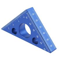 45/90 Degree Metric Scale Precision Angle Ruler Aluminum Alloy Thickened Triangle Ruler Multifunction Woodworking Tool