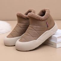 Women's Fashion Winter Snow Boots, Warm Faux Fur Lined Slip-Resistant Ankle Boots, Comfortable Casual Slip-On Shoes for Women 42 brown