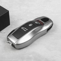 Key Case for Porsche Taycan 911 Paramela Macan Cayenne 718 GT Silver, Replacement Case gray