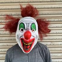 Įvairios klounų kaukės Helovino baisaus piktadario klouno galvos apdangalas kostiumų vakarėliui filmų Cosplay Džokerio kaukė baisi velnio šypsantis klouno kaukės
