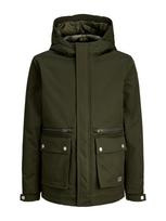 Jack & Jones Junior Žieminė striukė 'JJEWOLF' tamsiai žalia