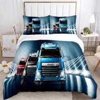 „Daf Truck“ logotipo patalynės komplektas miegamajam, minkštos, modernios lovatiesės, patogios vaikams, antklodės užvalkalas ir pagalvės užvalkalas. 150*200cm 3pcs black