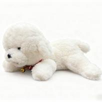 Bichon Frise Minkšti pliušiniai žaislai Mielas Bichon šuo Pliušiniai žaislai Pagalvė namams Šuniukui Naminių gyvūnėlių Papuošalai Dovanos mergaitėms 40cm balta