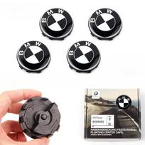 4 vnt. 56/68 mm plaukiojantys ratų centriniai dangteliai BMW 50-mečiui – Tinka G20 X3 X5 E39 E46 E60 F10 F30 2455268/2455269 56mm 4pcs juoda balta spalva