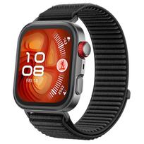 Oficialus dirželis Huawei Watch Fit 4 Pro, nailoninis pintas kilpos dirželis, patogus, pralaidus orui, skirtas Huawei Watch Fit 4 3 priedams Huawei Watch Fit 3 juoda