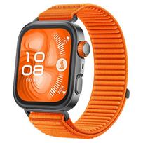 Oficialus dirželis Huawei Watch Fit 4 Pro, nailoninis pintas kilpos dirželis, patogus, pralaidus orui, skirtas Huawei Watch Fit 4 3 priedams Huawei Fit 4 Pro oranžinė