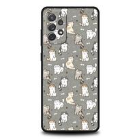 Animacinių kačių fonas Telefonų dėklas Samsung Galaxy A51 A71 A41 A31 A21S A11 A01 A03S A13 A23 A33 A53 A73 5G A12 A32 Dangtelis Samsung A73 5G
