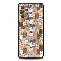 Animacinių kačių fonas Telefonų dėklas Samsung Galaxy A51 A71 A41 A31 A21S A11 A01 A03S A13 A23 A33 A53 A73 5G A12 A32 Dangtelis Samsung A13 5G
