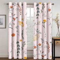 3D Flower Birds Branches Bird Cages Green Printcurtains For Bedroom Space Decorative Piece Itemcurtain Living Space Thincurtains 100W130H(CM)40x51in&Grommet Top white