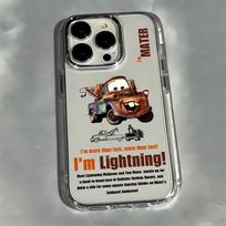 Automobiliai L-Žaibas M-Makvynas Telefono dėklas, skirtas Samsung Galaxy S25 S24 S23 S22 S21 S20 Note20 FE Ultra Edge Plus 4G 5G Skaidrus Samsung S21 Ultra 5G