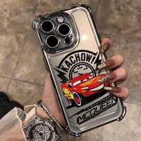 KARŠTI Automobiliukai L-Žaibas M-Makvynas Metalizuotas telefono dėklas iPhone 17 17e 16e 16 15 14 13 12 11 Pro Max XSMax Mini Air Plus Anti-Drop iPhone 17 ProMax