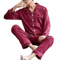 Vyriškų miegui skirtų rūbų rinkinys ilgomis rankovėmis, skalbiamas, atpalaiduojantis, atpalaiduojantis pižamos rinkinys miegamajam 3XL pink
