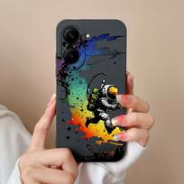 Dėl Xiaomi Redmi A5 4G telefono dėklo Mielas Anime Minkštas Skystas Silikoninis Telefono Dangtelis Redmi A 5 4G Pilna Apsauga Lengvas Korpusas Redmi A5 Europe black