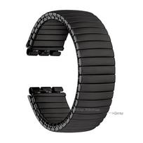 Elastingas nerūdijančio plieno laikrodžio dirželis Swatch 17mm 20mm vyrams moterims metalinis išplečiamas dirželis poliruotas matinis apyrankė 17mm black