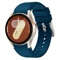 Silikoninis dirželis Samsung Galaxy Watch 7 44mm 40mm lenktas originalus apyrankė Samsung Watch 6 Classic 47mm 43mm/5 Pro 45mm dirželis Watch 6 Classic 47mm tamsiai mėlyna spalva