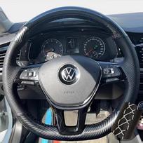Pasidaryk pats automobilio vairo užvalkalas Anglies pluošto oda Kvėpuojantis Volkswagen VW Golf 7 Polo 5 Arteon Passat Tiguan 2013-2021 gray
