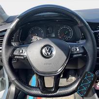 Pasidaryk pats automobilio vairo užvalkalas Anglies pluošto oda Kvėpuojantis Volkswagen VW Golf 7 Polo 5 Arteon Passat Tiguan 2013-2021 gray