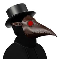 Maro daktaro Helovino kaukė ir gobtuvas vaidmenų žaidimams ir Cosplay dekoracijoms gray