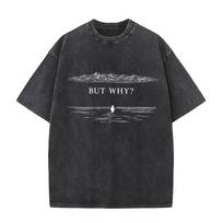 Nihilizmas Pingvinas Bet Kodėl Juokingas Memas Marškinėliai Vintage Išplauti Laisvi Unisex Mados Marškinėliai Humoro Atsitiktinis Gerbėjo Dovana Viršus Marškinėliai 2XL gray