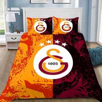 Futbolo klubas G-Galatasarays patalynės komplektas Minkštas antklodės užvalkalas su 1/2 vnt. pagalvių užvalkalais Vaikams Suaugusiems Mikropluošto antklodės užvalkalas 135x200cm