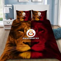 Futbolo klubas G-Galatasarays patalynės komplektas Minkštas antklodės užvalkalas su 1/2 vnt. pagalvių užvalkalais Vaikams Suaugusiems Mikropluošto antklodės užvalkalas 135x200cm