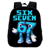 Spausdinta darželio 67 Six Seven kuprinė, animacinių filmukų 12 colių kuprinė, laisvalaikio ir lengva 12inch backpack blue