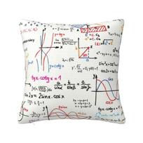 Math Symbol Modern Pillow Cover Living Room Decoration Science Mathematics Teacher Gift Chair Cushion 30x30cm 12x12in