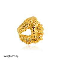 New Retro Exaggerate Lava Textured Chunky Rings for Women Lightweight Striped Green Natural Stone Dome Knuckle Ring Punk Jewelry opening