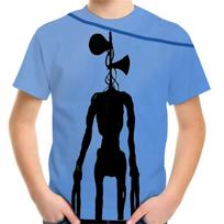 2026 Summer AI Horror Siren Head 3D Print Round Neck Short Sleeve T Shirts Fashion Casual Tops 4XL gray