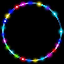 LED šviečiantis lankas šokio pratimams vaikams ir suaugusiems, keičiančios spalvos fitneso įranga svorio metimui, puiki dovana lanką besukančiam asmeniui ir vakarėlio žaislas 16 Light-70cm įvairiaspalvis