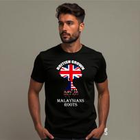 Great Britain T-Shirt Malaysians Roots Patriot British Grown Tee Top XXXL black